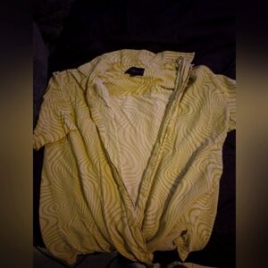 Green swirled button up